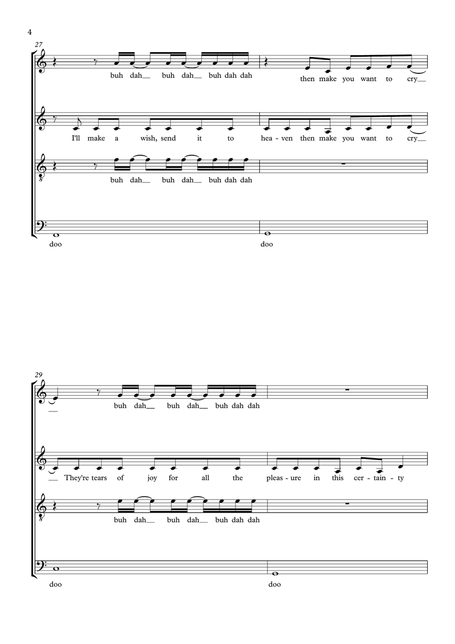 Truly, Madly, Deeply 4-Part scores gallery preview page 4