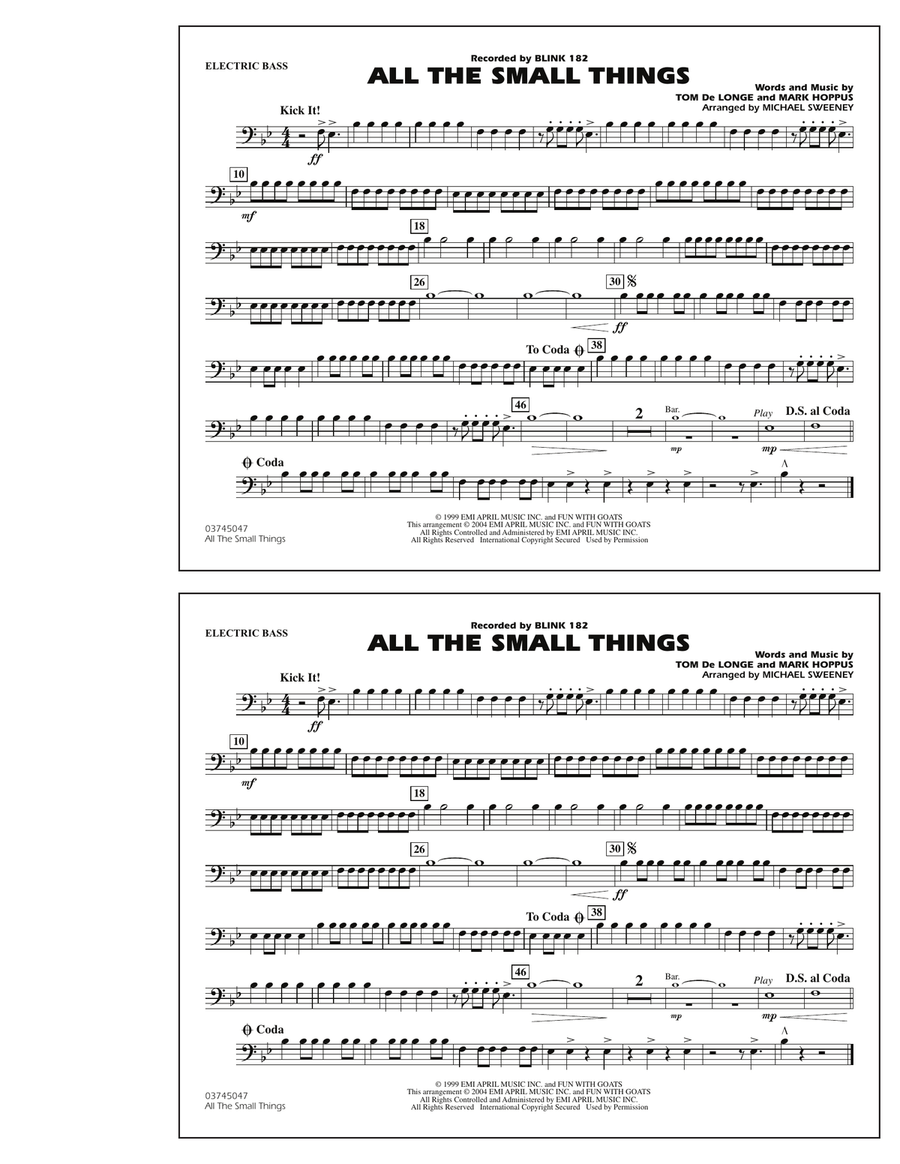 All The Small Things - Electric Bass
