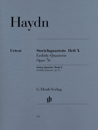 Book cover for String Quartets – Volume X Op. 76