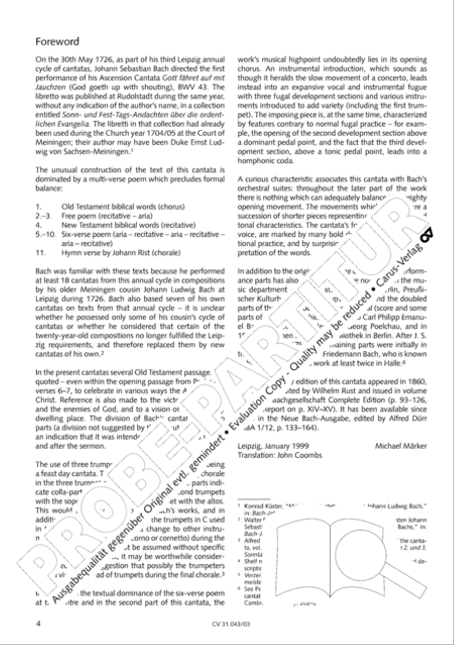 God goeth up with shouting (Gott fahret auf mit Jauchzen) 4-Part scores gallery preview page 5