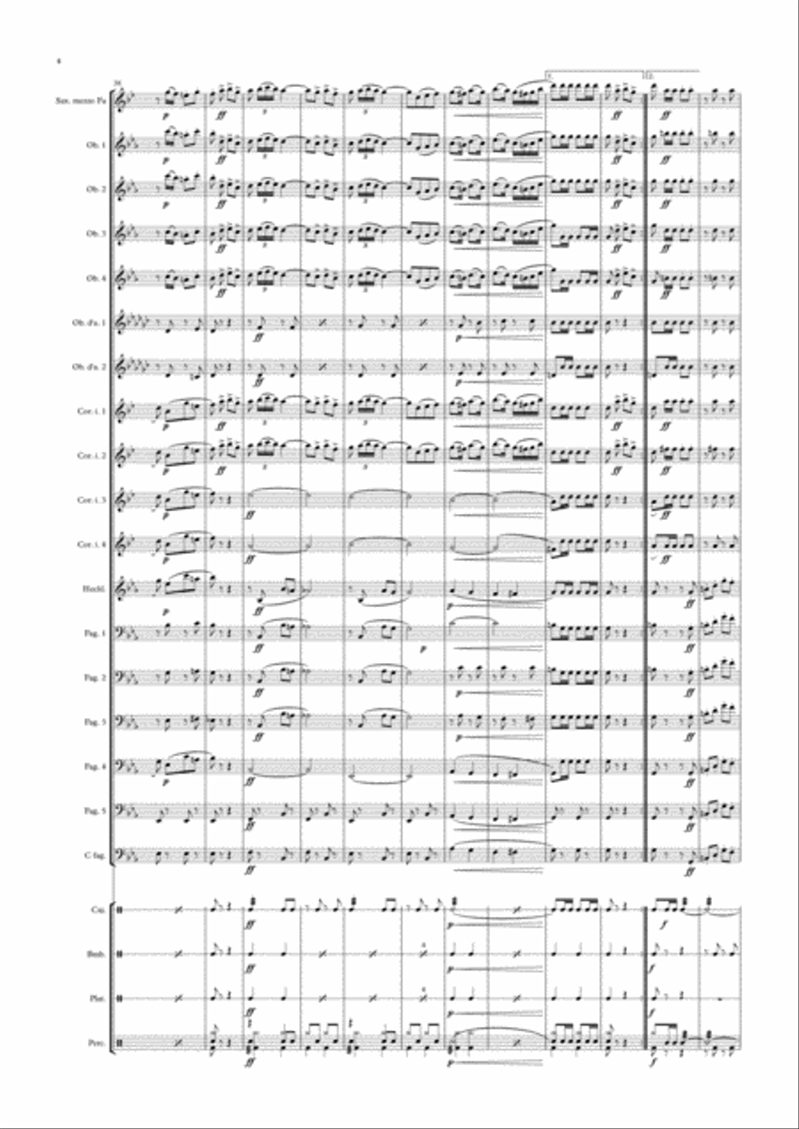 Gallito (pasodoble) for double reed band Woodwind Ensemble scores gallery preview page 4