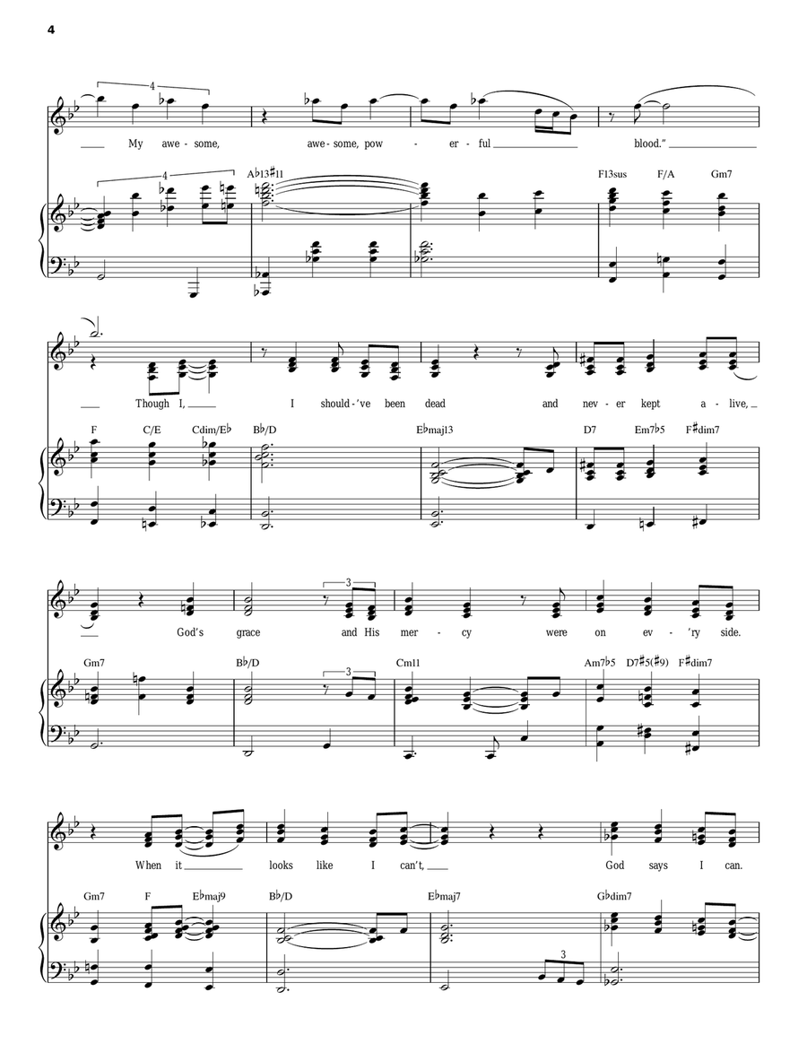 Justified Piano, Vocal scores gallery preview page 4