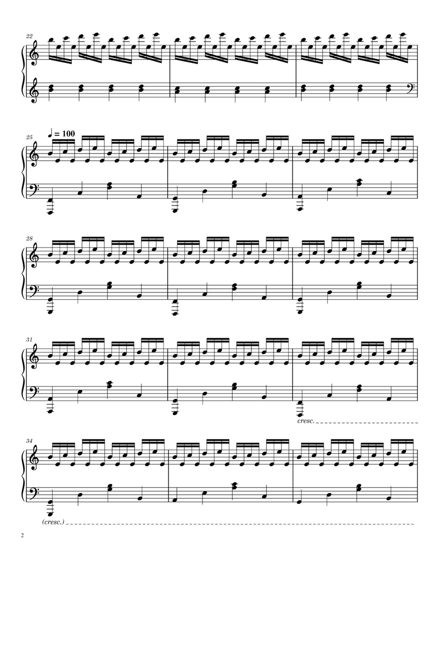 Mountains Piano Solo scores gallery preview page 2