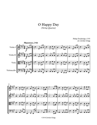 Book cover for O Happy Day (String Quartet)