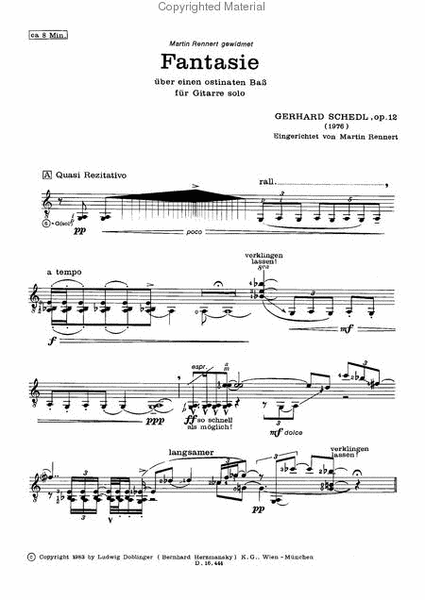 Fantasie uber einen ostinaten Bass op. 12