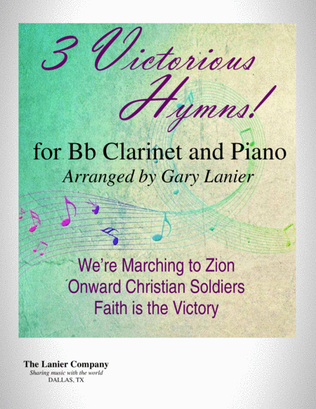Book cover for 3 VICTORIOUS HYMNS (for Bb Clarinet and Piano with Score/Parts)
