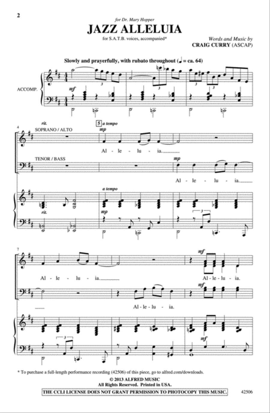 Jazz Alleluia 4-Part scores gallery preview page 1