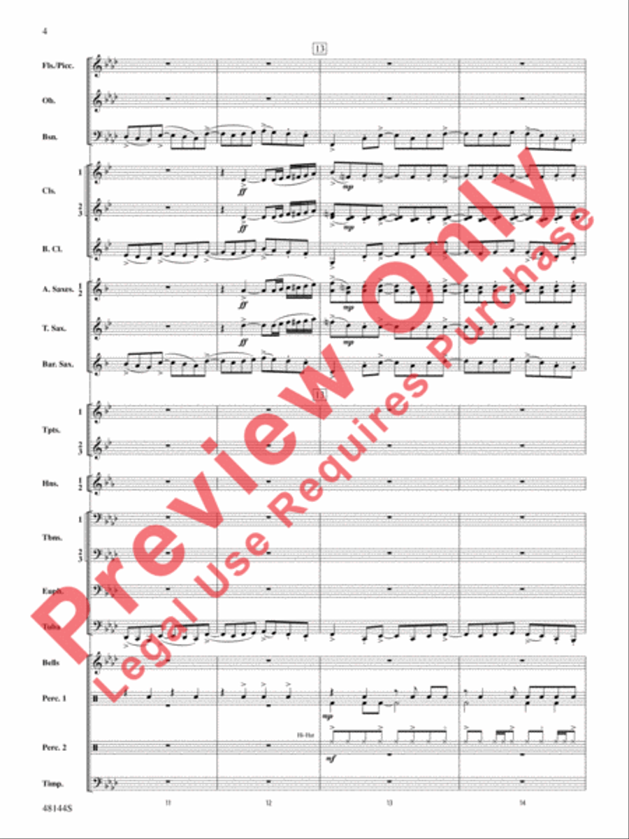 Dances of a Shimmering Spirit Concert Band scores gallery preview page 5