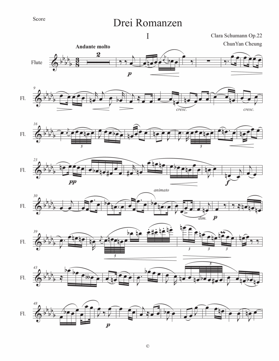 3 Romances Op.22 Chamber Music scores gallery preview page 1