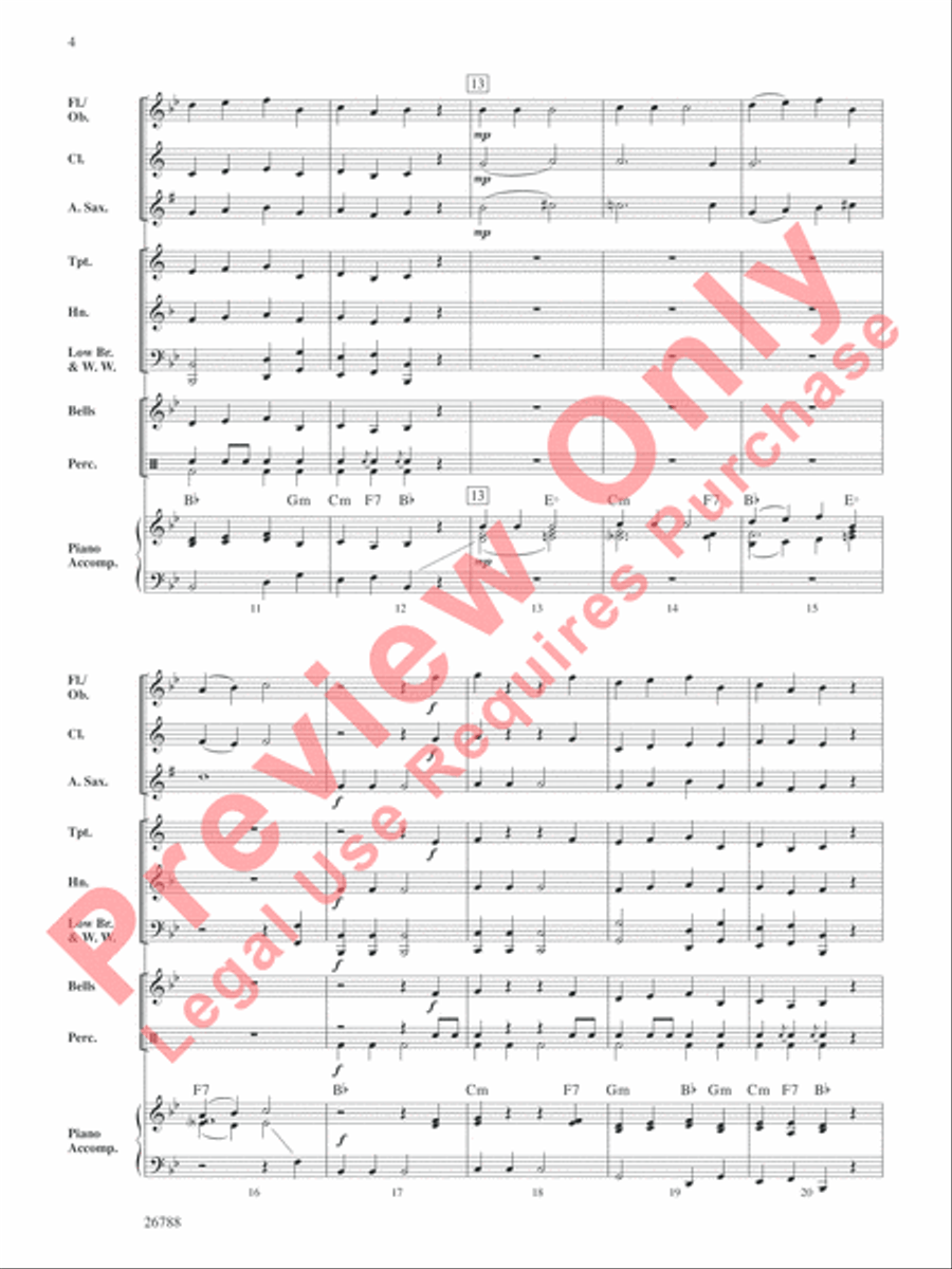 Two Bridges March Concert Band scores gallery preview page 5
