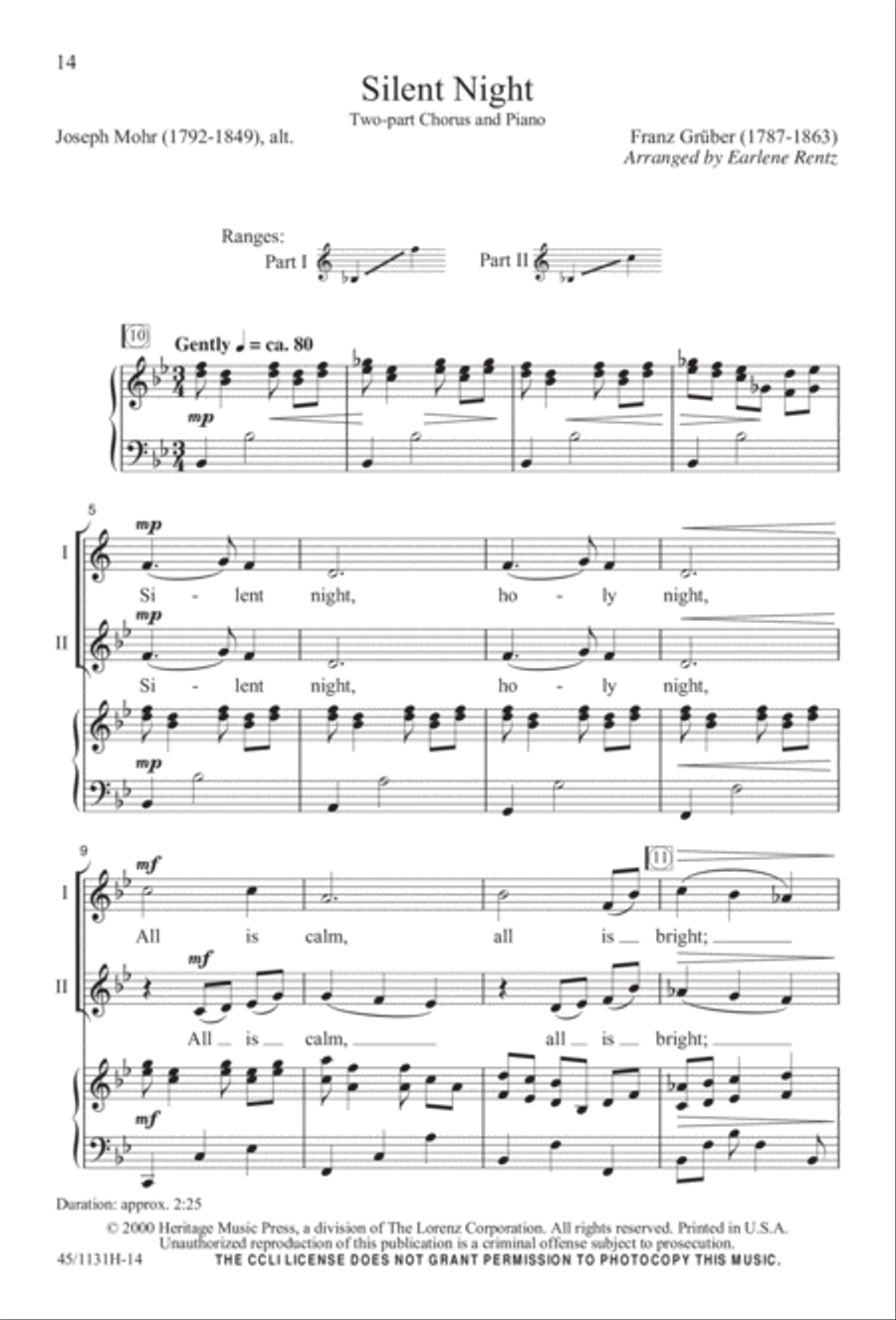 Singable Solutions for Winter Holidays 2-Part scores gallery preview page 14