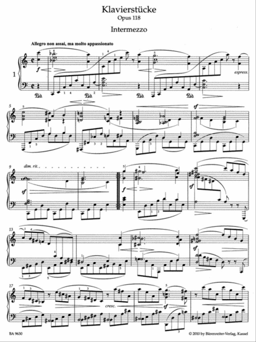 Klavierstuecke op. 118 Piano Solo scores gallery preview page 2
