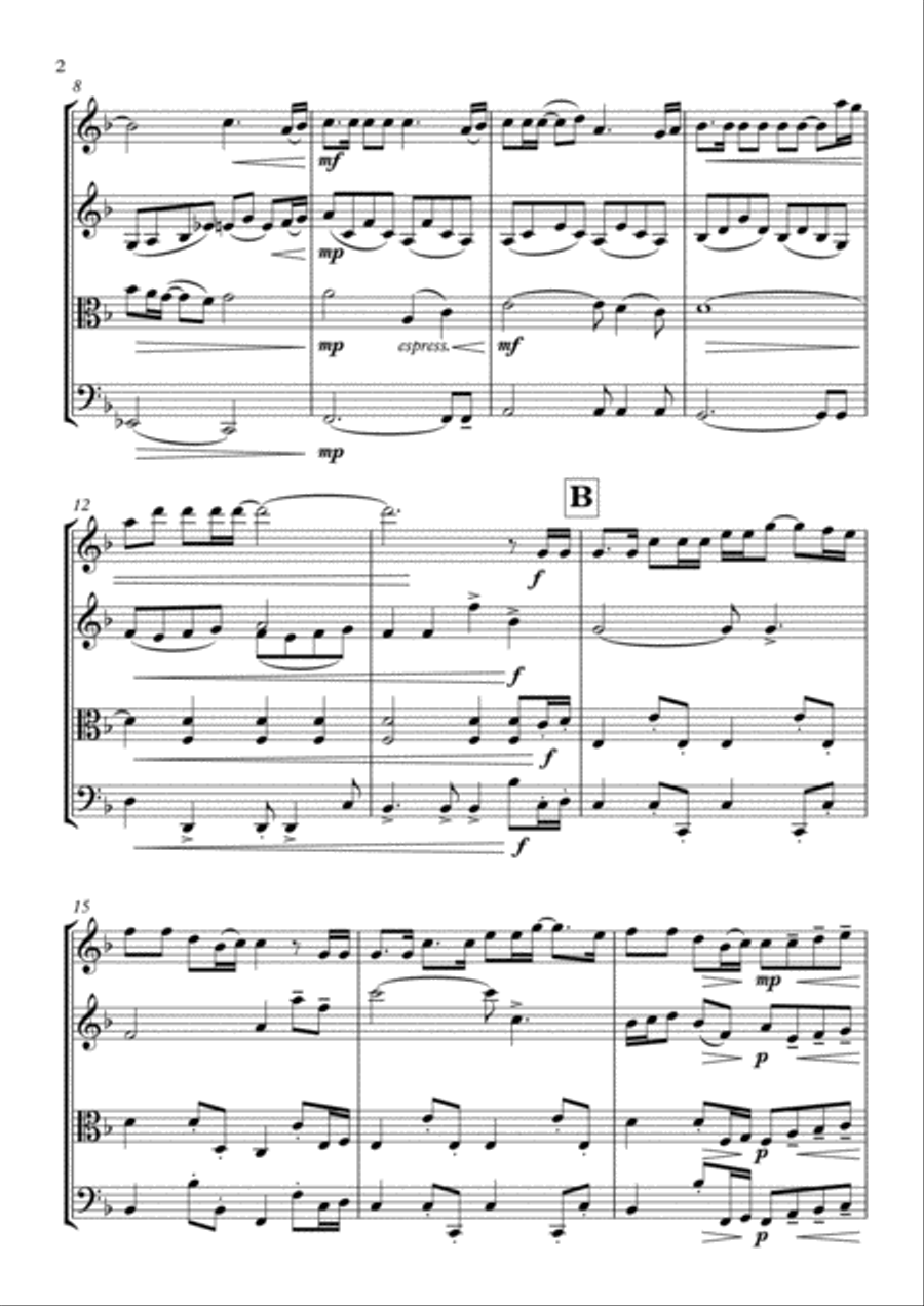 God Bless The U.S.A. String Quartet scores gallery preview page 2