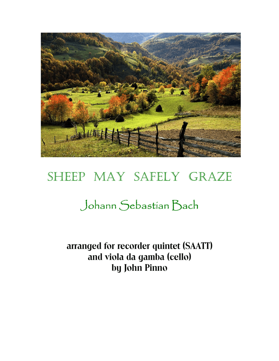 Sheep May Safely Graze (recorder ensemble) Small Ensemble scores gallery preview page 1