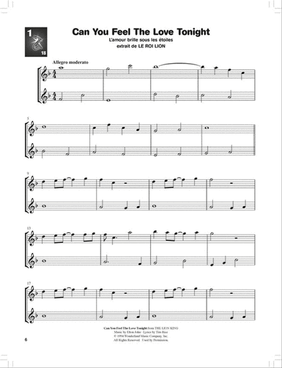 Écouter, lire & jouer - Les Duos Disney Saxophone scores gallery preview page 2