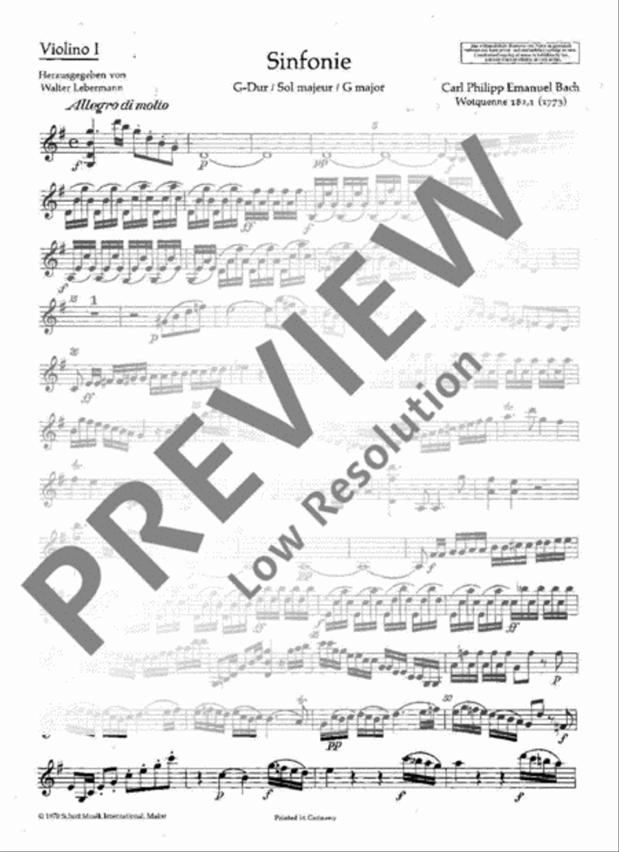 Symphony G major Violin scores gallery preview page 2