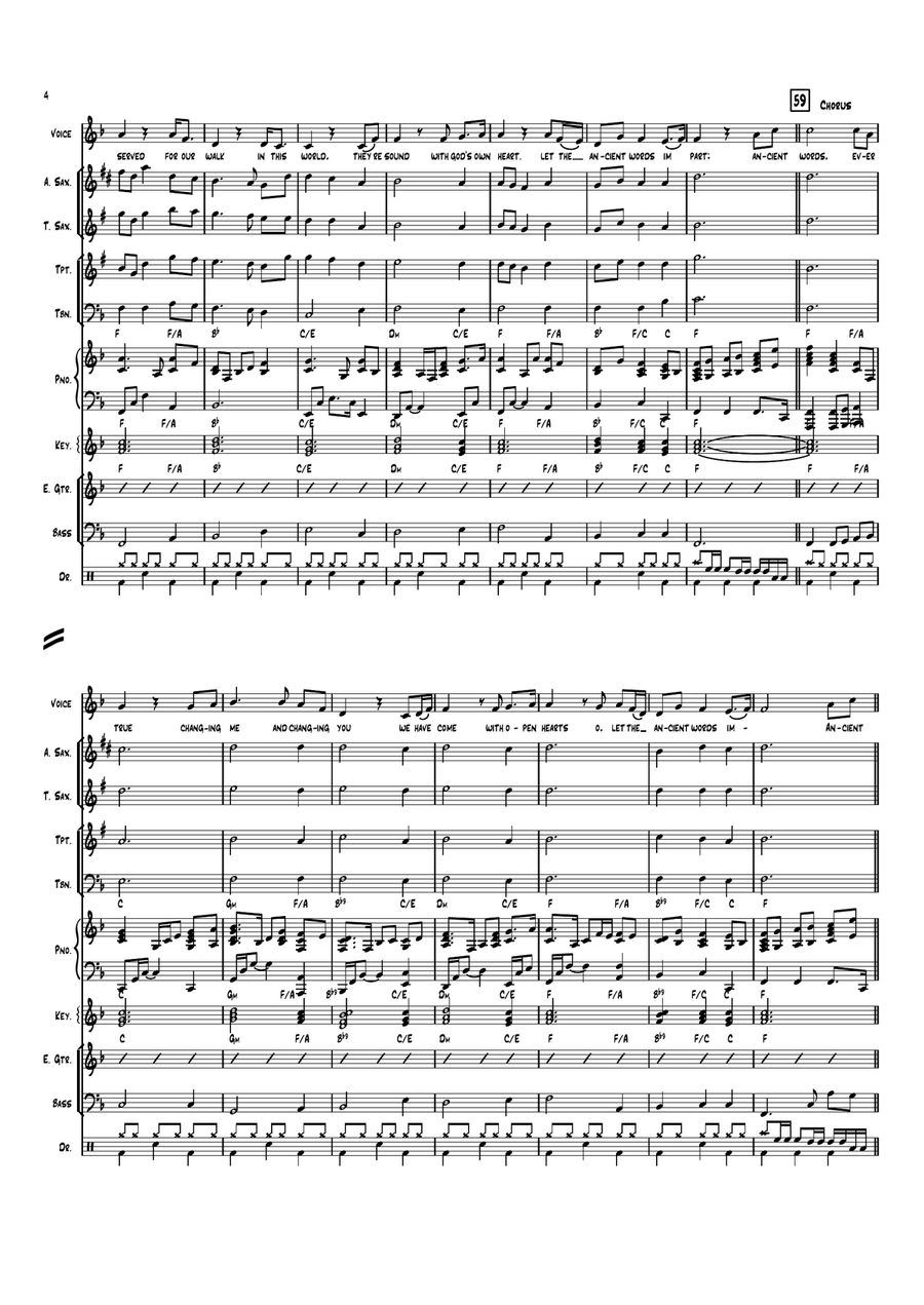 Ancient Words Large Ensemble scores gallery preview page 4