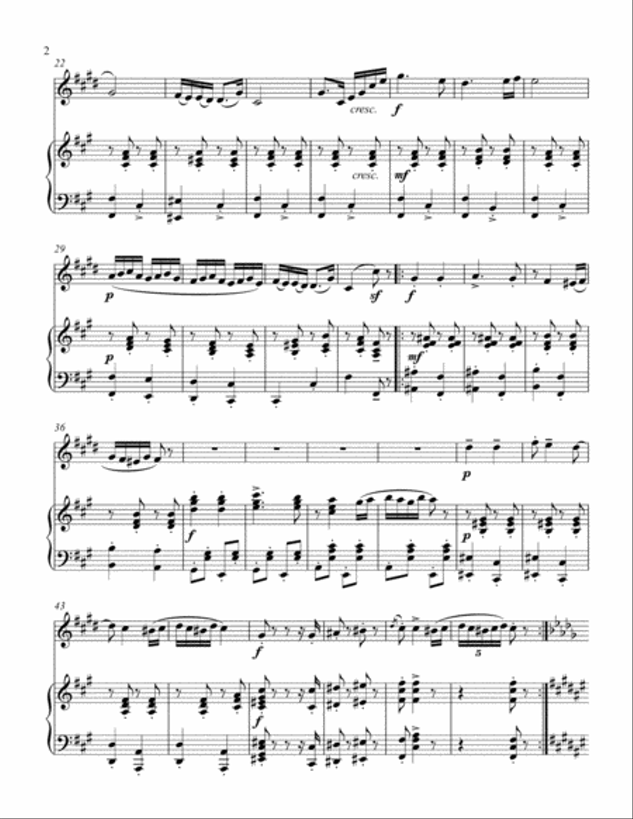Hungarian Dance (treble F instrument solo) Horn scores gallery preview page 3