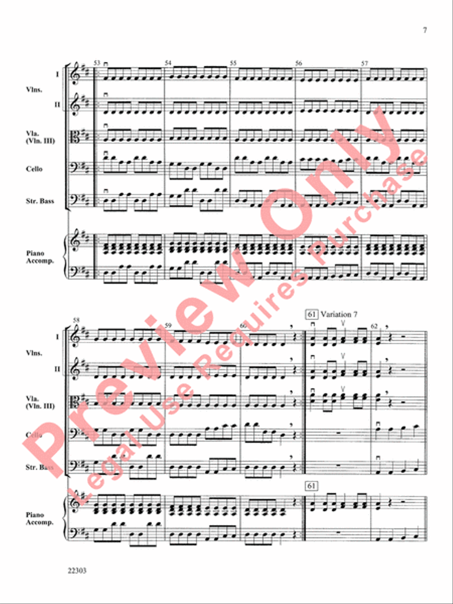 Cabbage Countdown String Orchestra scores gallery preview page 8