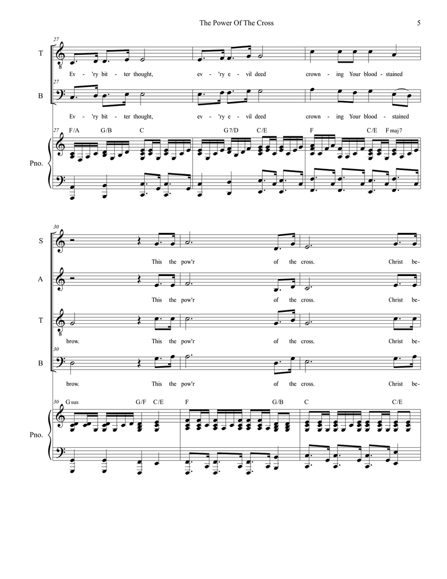 The Power Of The Cross (Oh To See The Dawn) 4-Part scores gallery preview page 5