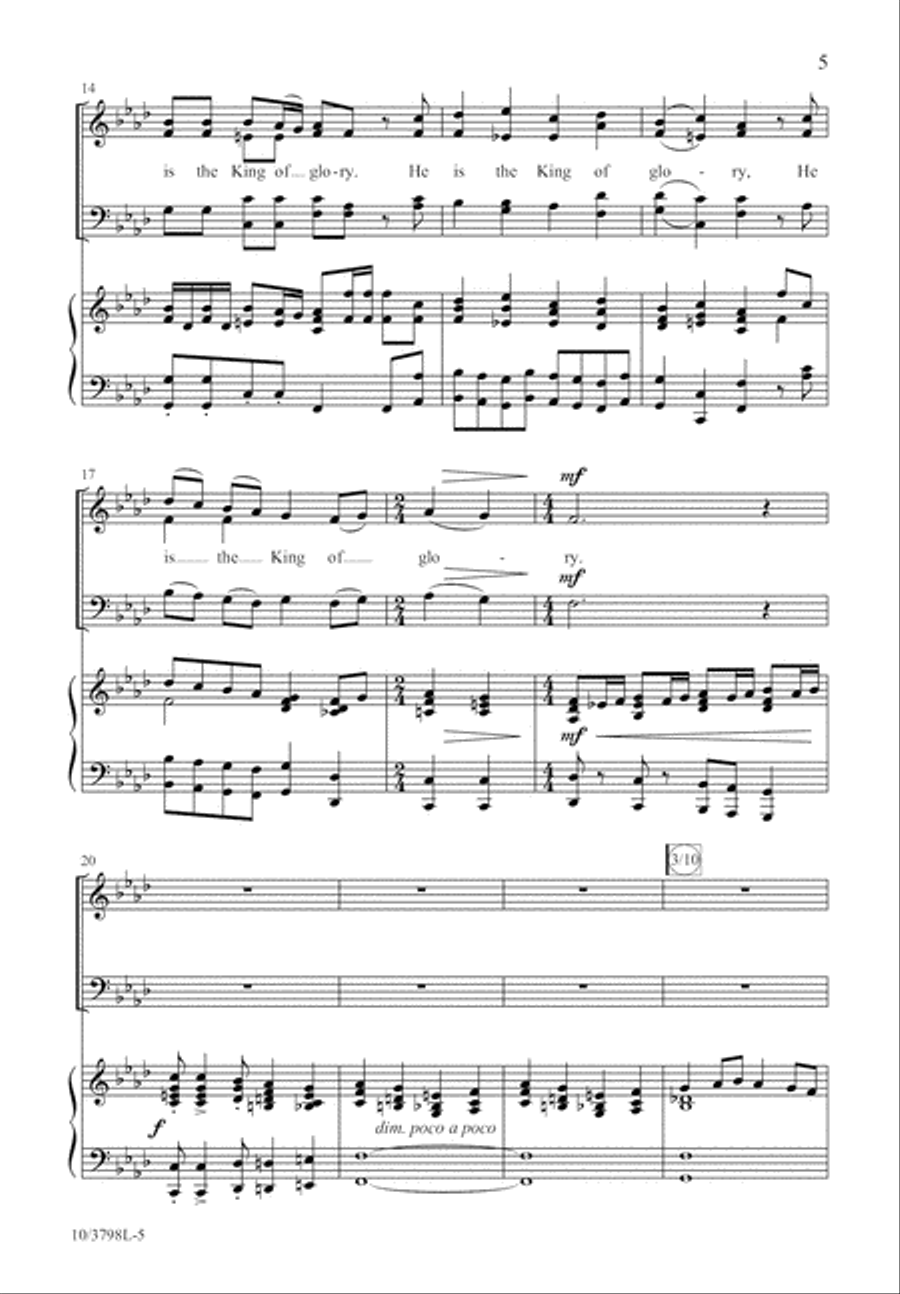 The King of Glory The King of Glory 4-Part scores gallery preview page 6