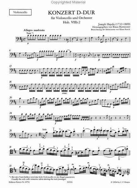 Cello Concerto in D major, Hob. VIIb: No. 2