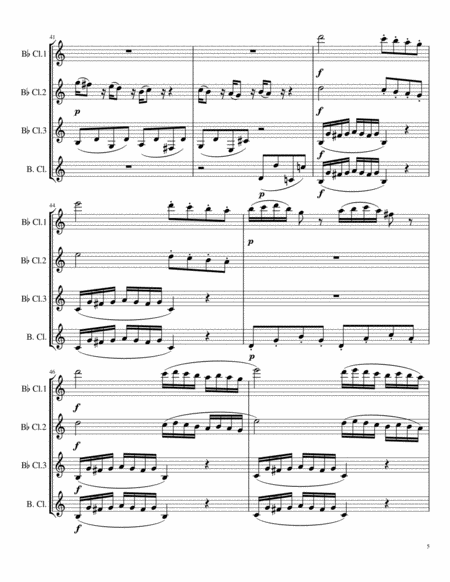 Mozart's Piano Sonata in C Major, K 309 for Clarinet Quartet image number null