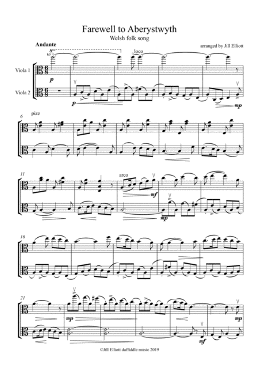Farewell to Aberystwyth Set of Parts scores gallery preview page 1