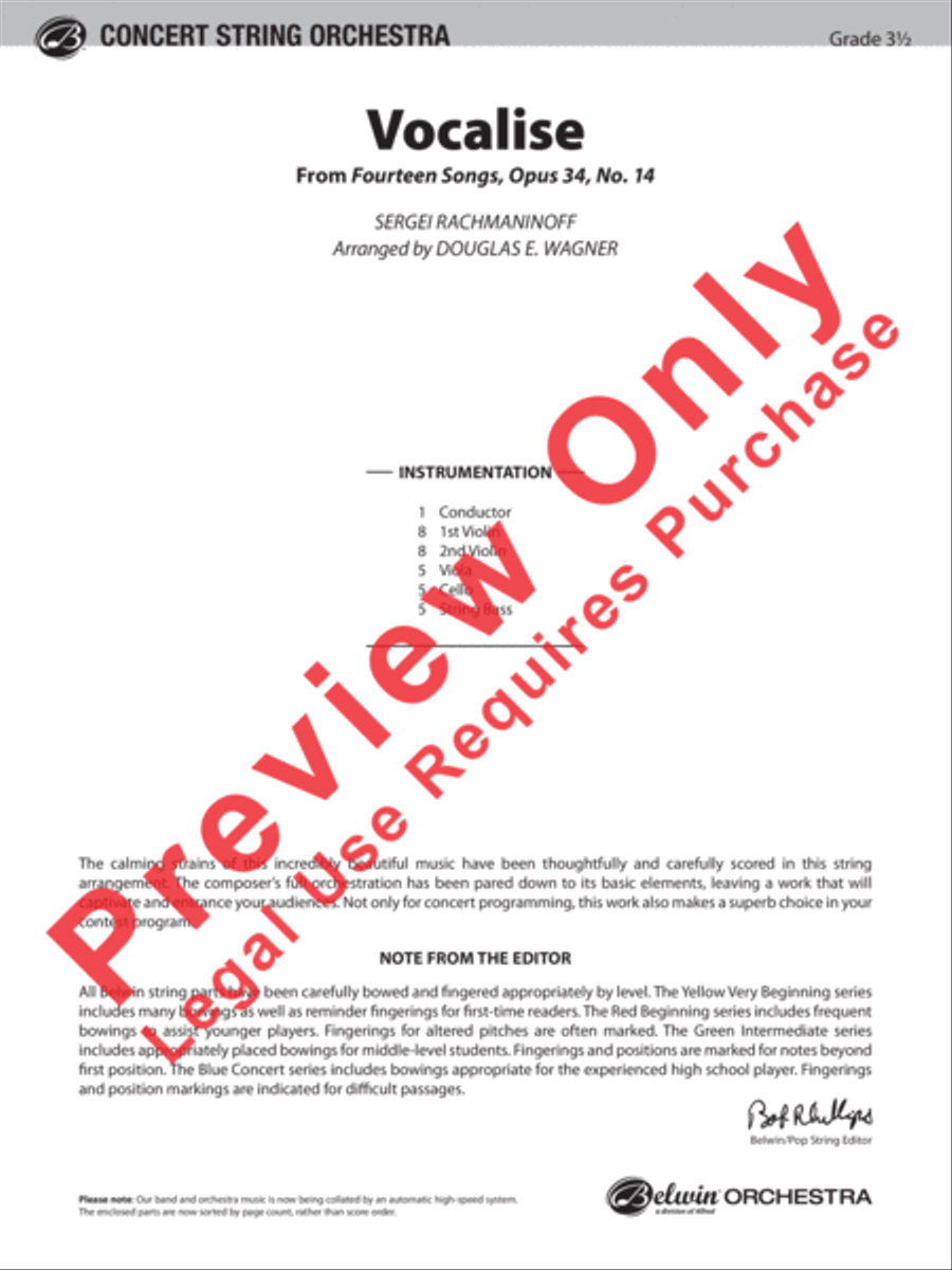 Vocalise Vocalise String Orchestra scores gallery preview page 2