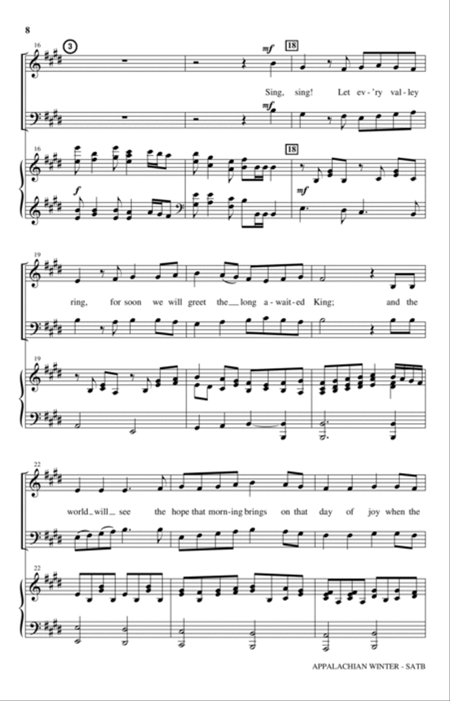 Appalachian Winter (A Cantata For Christmas) 4-Part scores gallery preview page 5