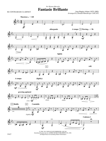 Fantasie Brillante: (wp) B-flat Contrabass Clarinet
