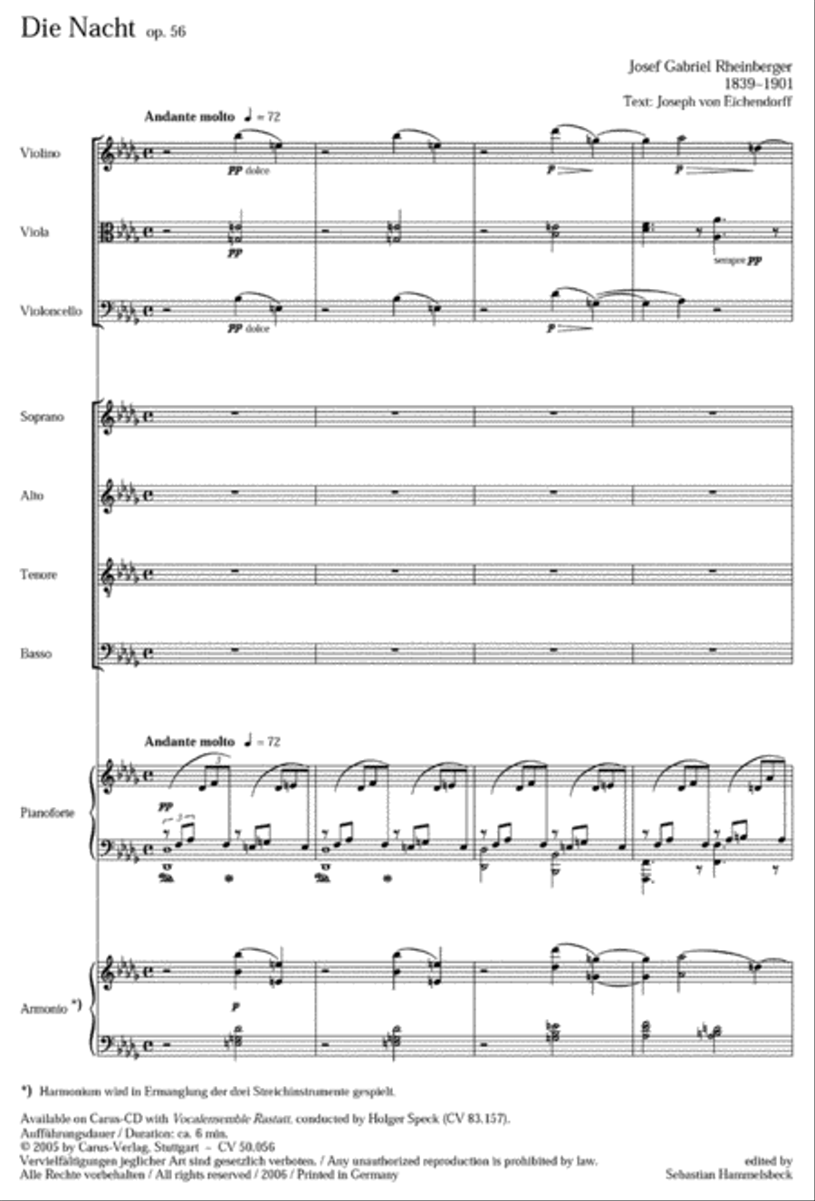 Die Nacht Die Nacht 4-Part scores gallery preview page 1