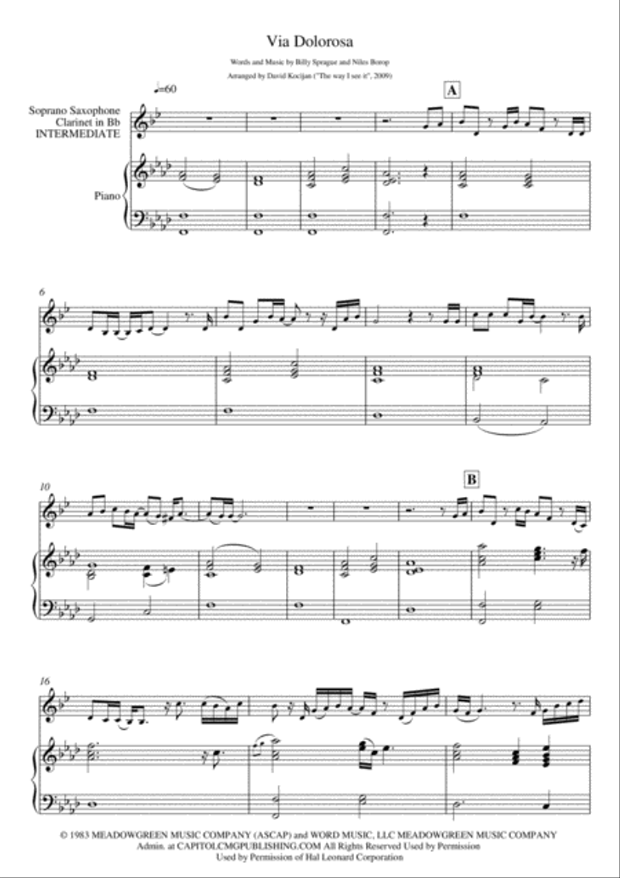 Via Dolorosa Woodwind Duet scores gallery preview page 1