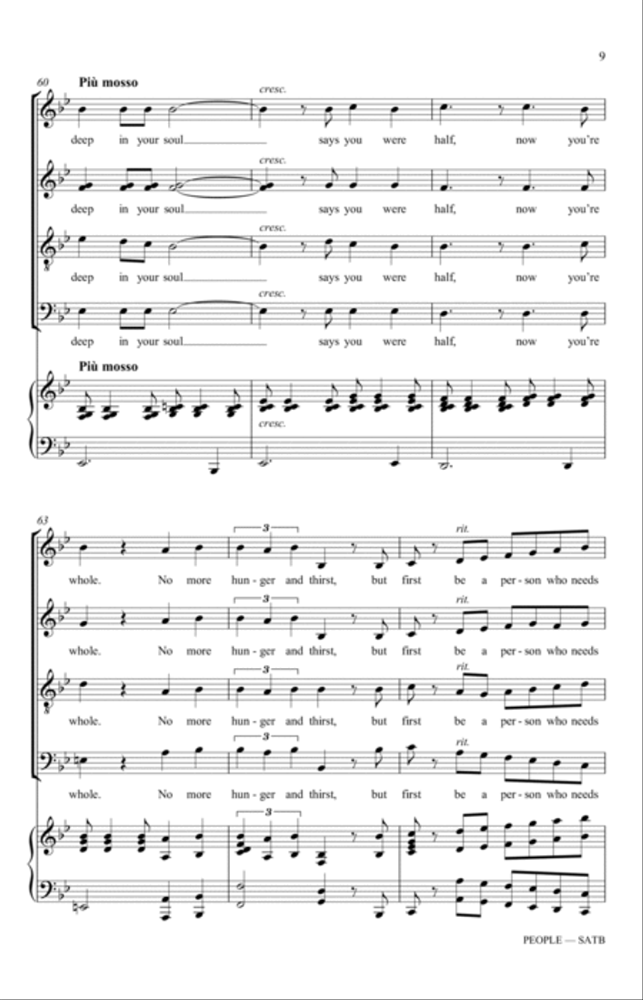 People (from Funny Girl) (arr. Mac Huff) 4-Part scores gallery preview page 9