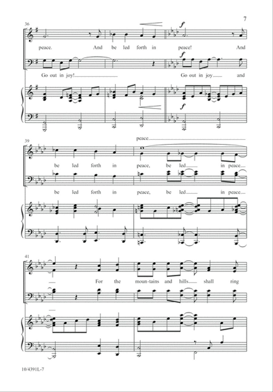 You Shall Go Out with Joy! 4-Part scores gallery preview page 7