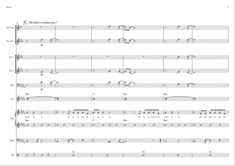 Fever Fever Jazz Ensemble scores gallery preview page 5