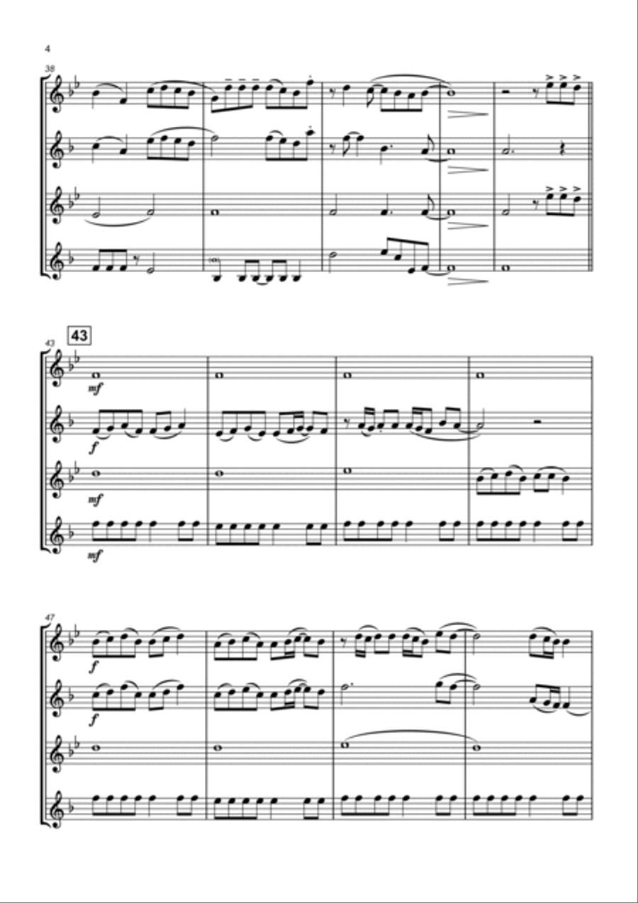 Enchanted Saxophone Quartet scores gallery preview page 4