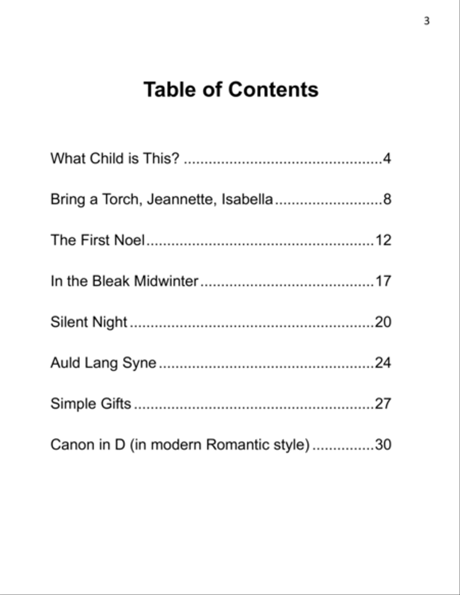 A Peaceful Christmas - 8 Lyrical Arrangements for Intermediate and Late Intermediate Pianists Piano Solo scores gallery preview page 3