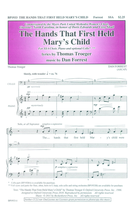Book cover for The Hands That First Held Mary's Child (SSA)