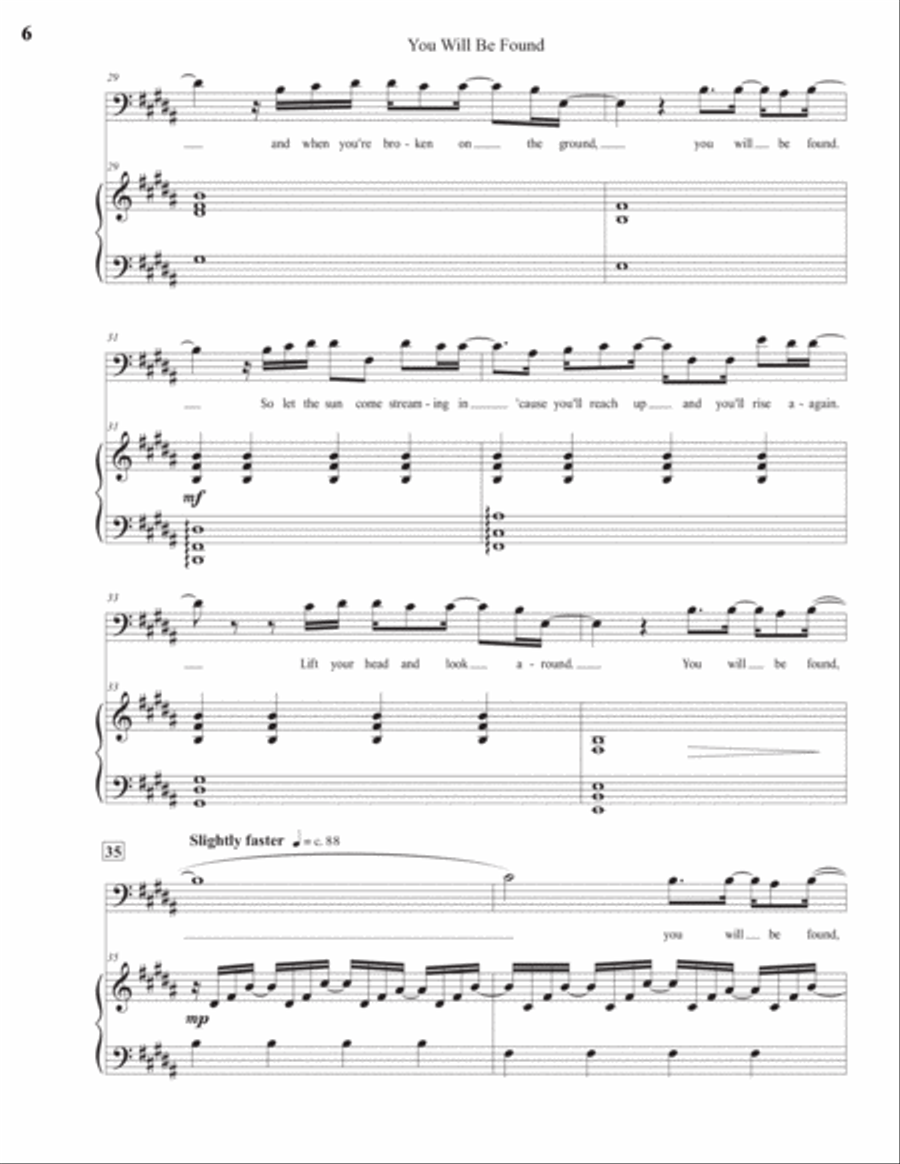 You Will Be Found 4-Part scores gallery preview page 6