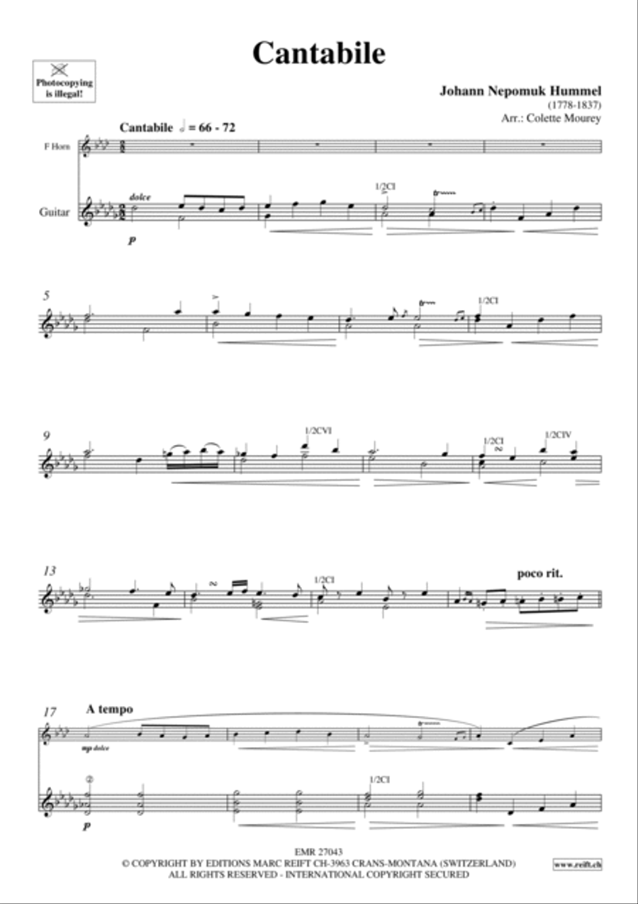 Cantabile Horn scores gallery preview page 3