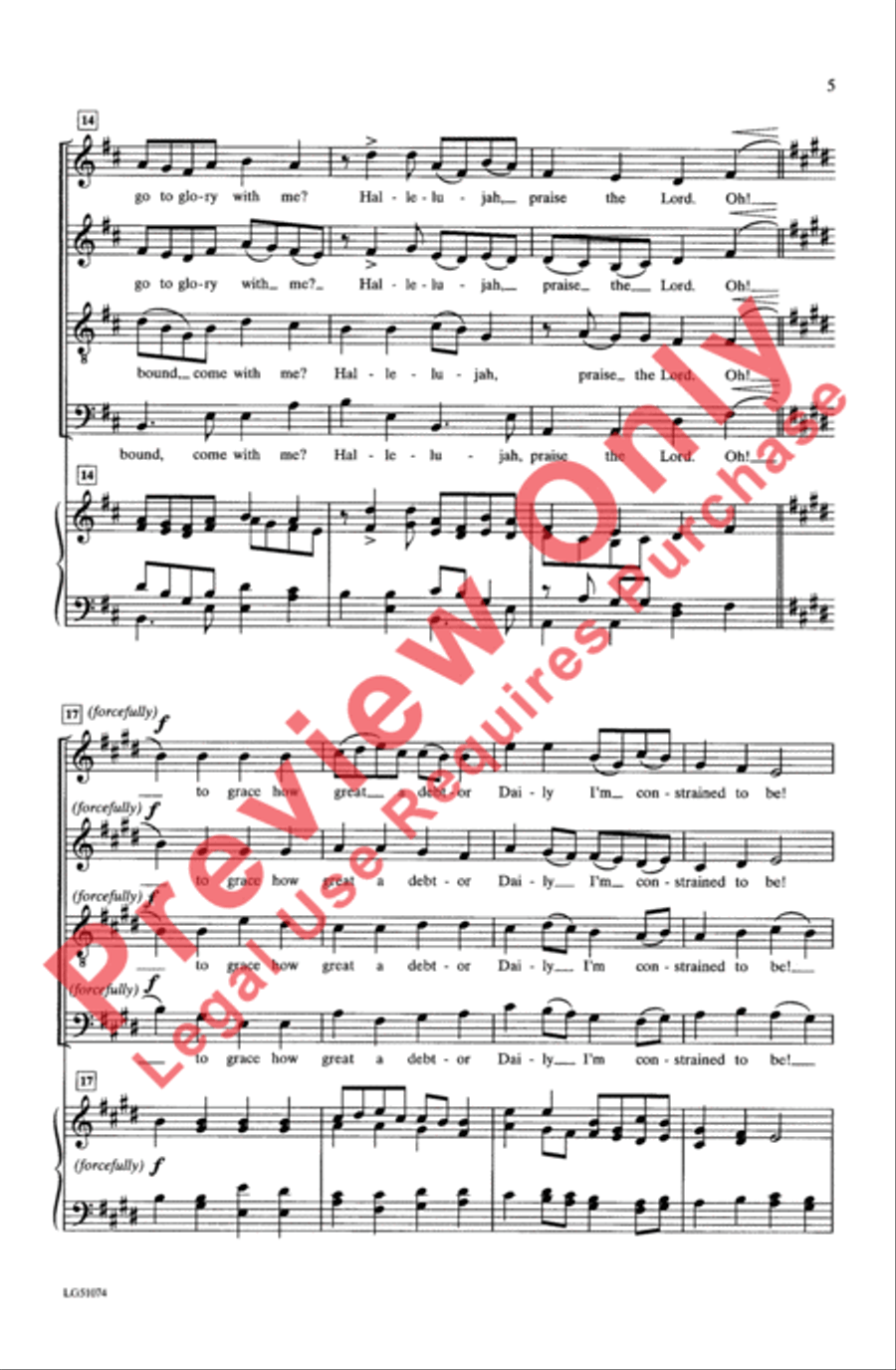 Come Thou Fount of Every Blessing 4-Part scores gallery preview page 4