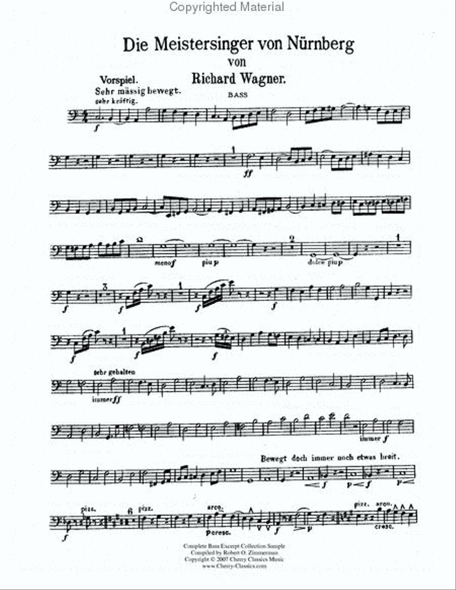 Complete Collection of Bass Excerpts Set of Parts scores gallery preview page 9