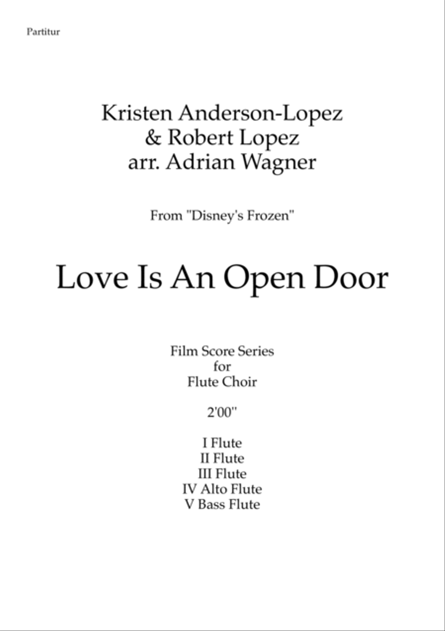 Love Is An Open Door Love Is An Open Door Flute Choir scores gallery preview page 2