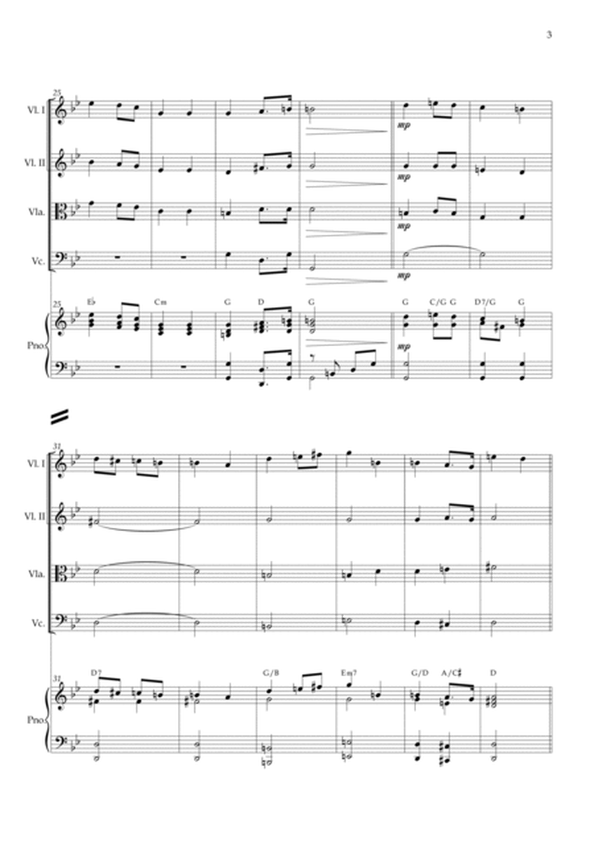 Wedding March (Wagner) Strings Quartet Piano and chords image number null