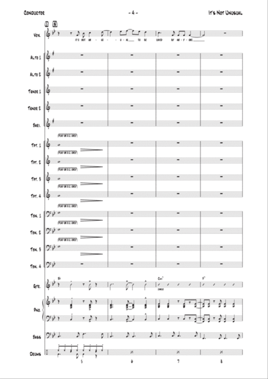 It's Not Unusual Jazz Ensemble scores gallery preview page 4