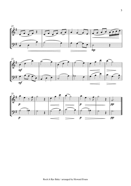 Rock A Bye Baby for Violin and Cello image number null
