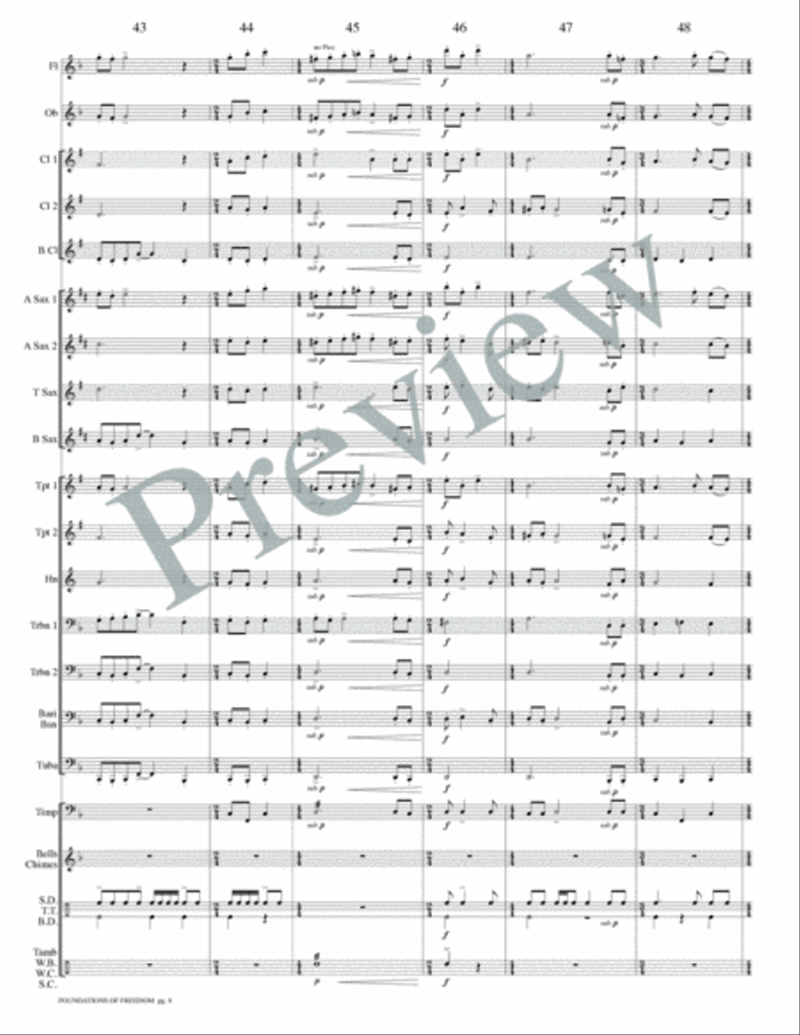 Foundations of Freedom Foundations of Freedom Concert Band scores gallery preview page 11