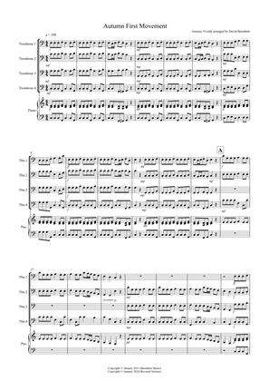Autumn (first movement) for Trombone Quartet