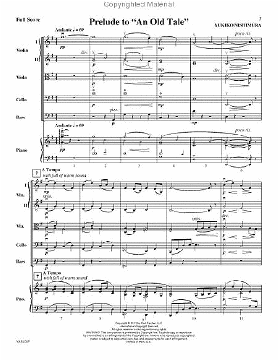 Prelude to An Old Tale String Orchestra scores gallery preview page 2